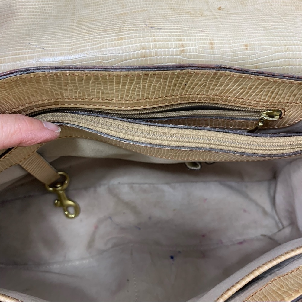 - Brahmin Tricolor Croc Satchel - Picture 10 of 15